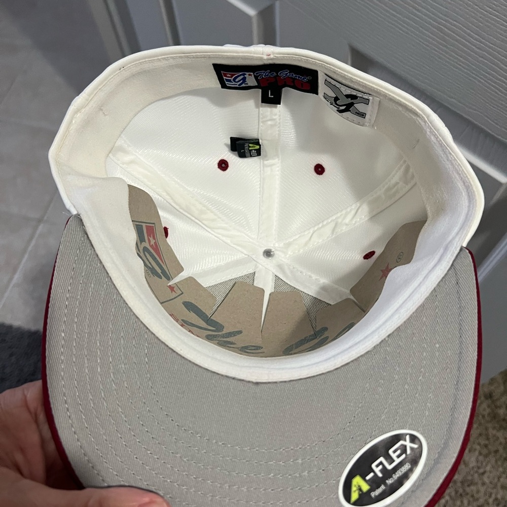 Indiana University White and Red Cap with American Flag Design - Picture 3 of 3
